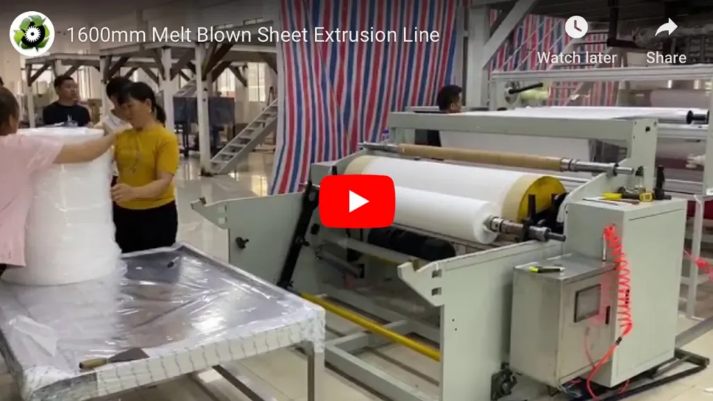 1600mm PP Meltblown Nonwoven Sheet Extrusion Line