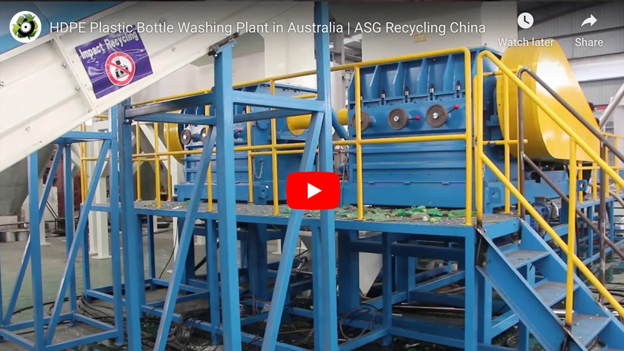 HDPE Plastic Bottle Washing Plant in Australia