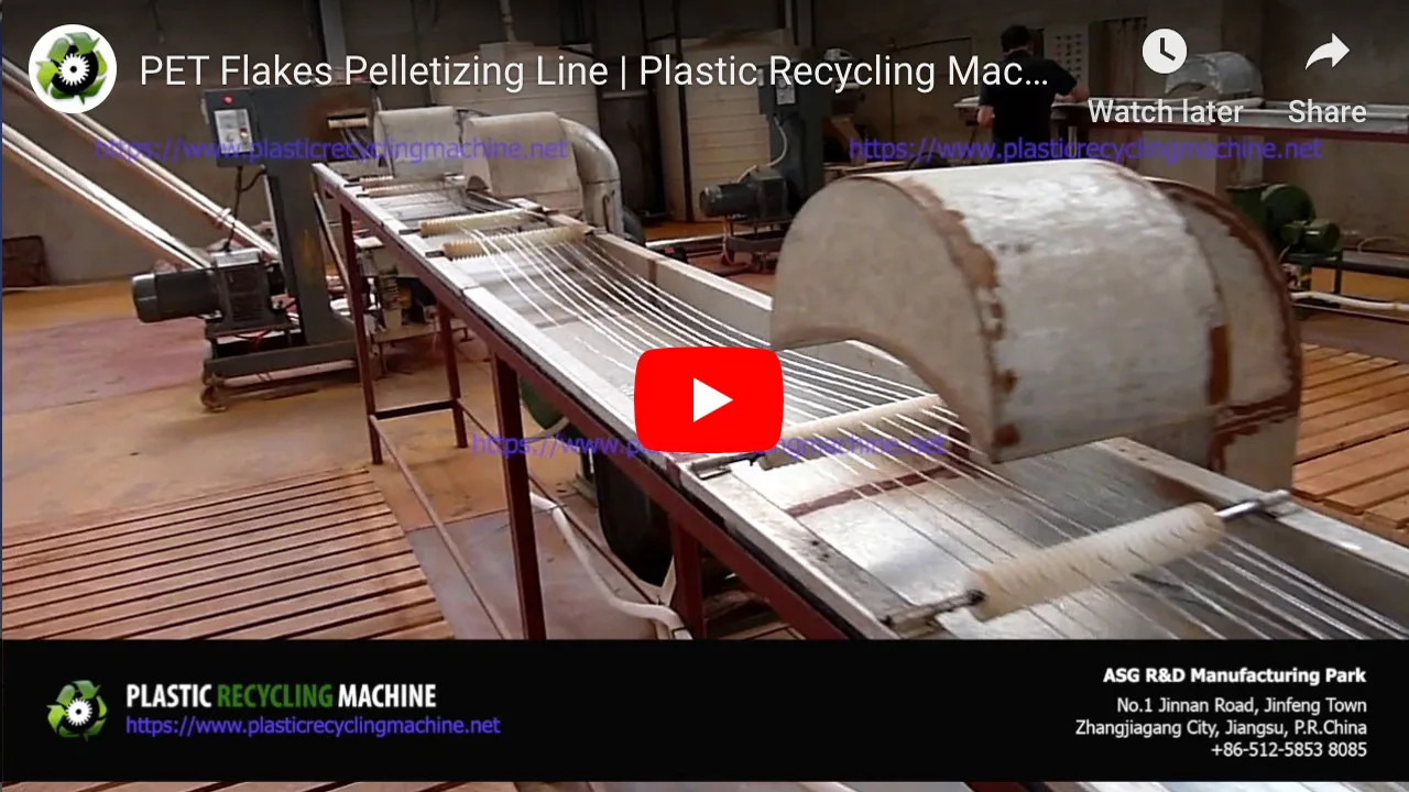 PET Flakes Pelletizing Line Installed in Malaysia