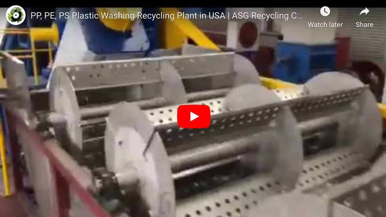 PP, PE, PS Plastic Washing Recycling Plant in USA