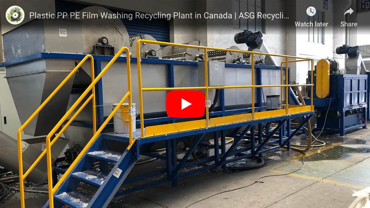 Plastic PP PE Film Washing Recycling Plant in Canada