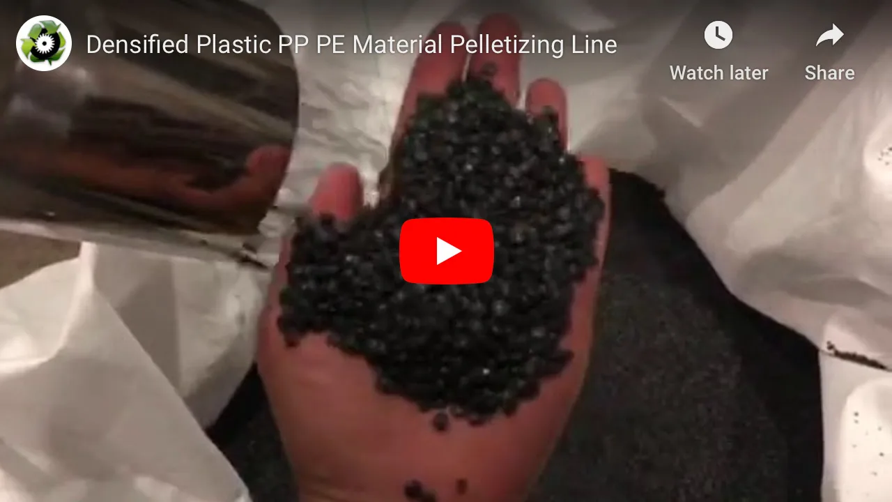 PP PE Plastic Densified Pelletizer Line