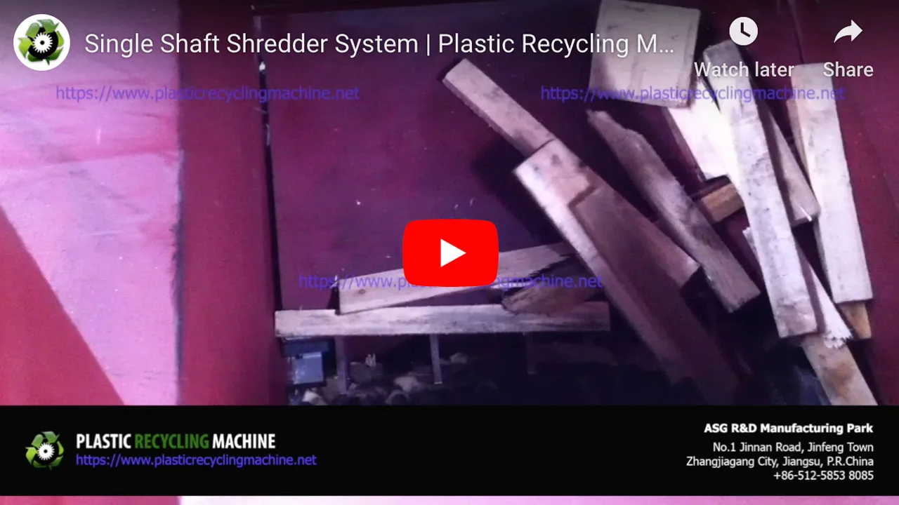 Single-Shaft Shredder System Installed in Malaysia