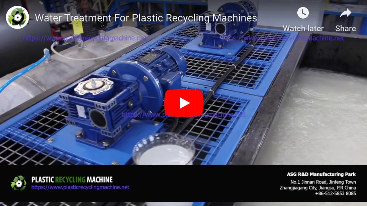 Water Treatment System For Plastic Recycling Plants