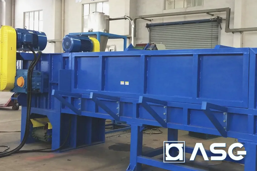 extruded plastic pipe shredder machine 01