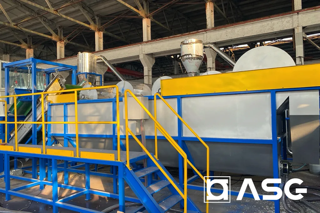 HDPE PP rigid plastic shredding washing recycling line 03