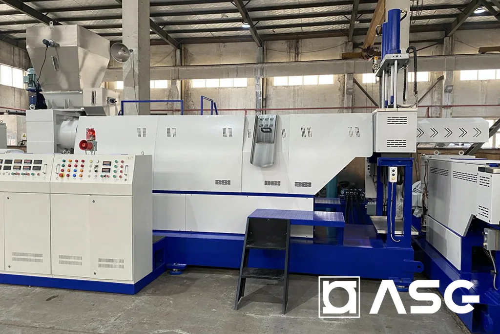 plastic hdpe flakes pelletizing pelletizer machine 01