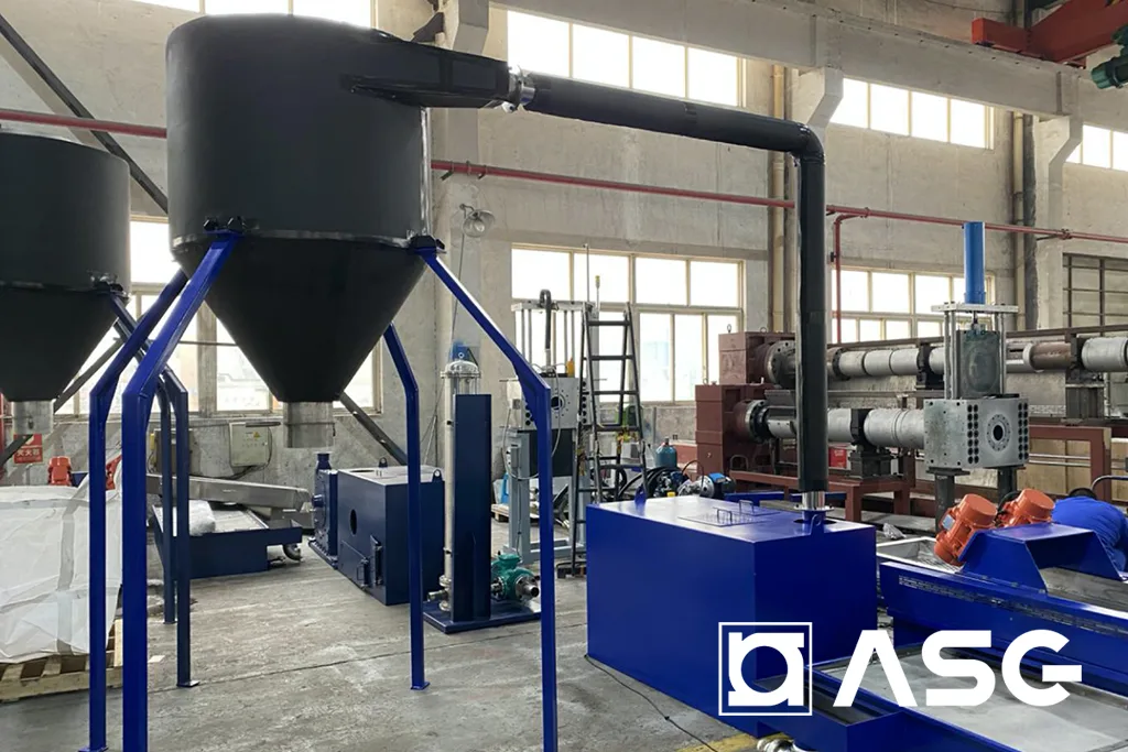 plastic hdpe flakes pelletizing pelletizer machine 06