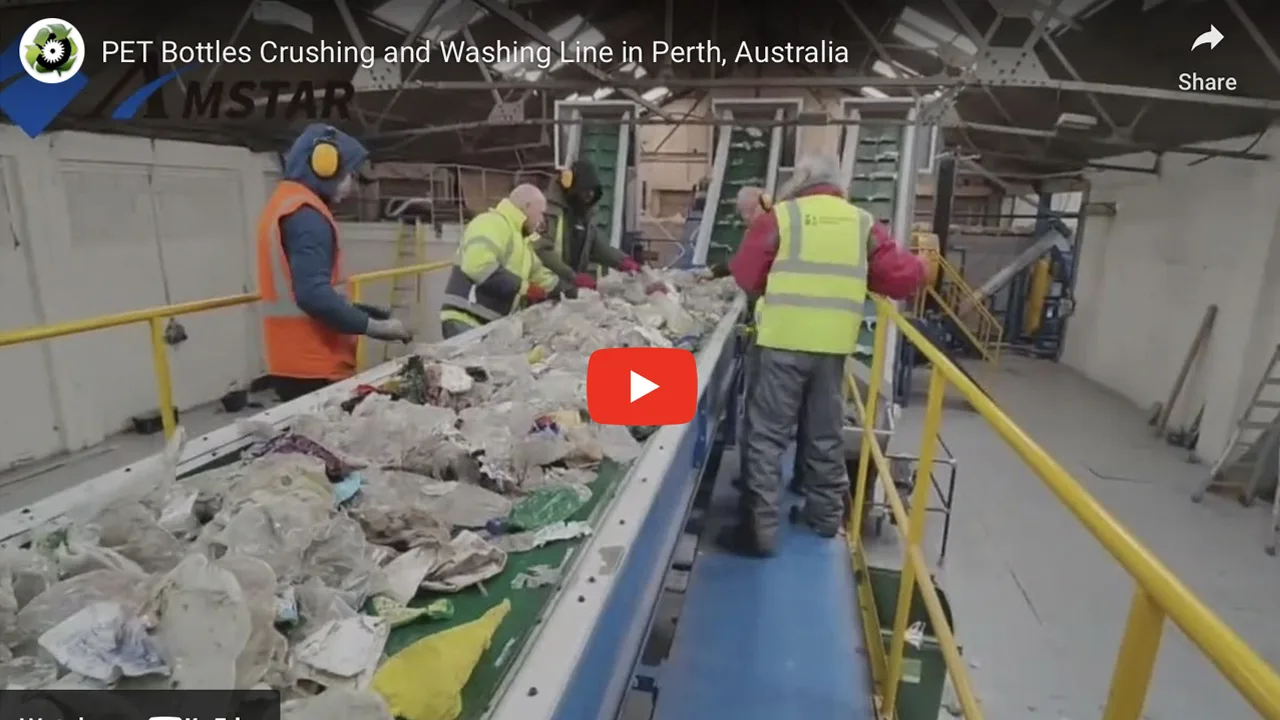 PET Bottles Crushing and Washing Line in Perth, Australia