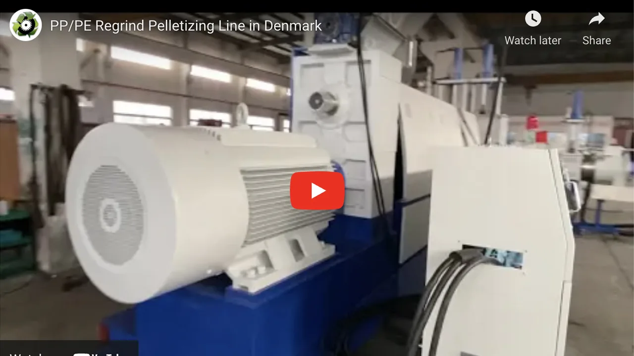PP/PE Regrind Pelletizing Line in Denmark