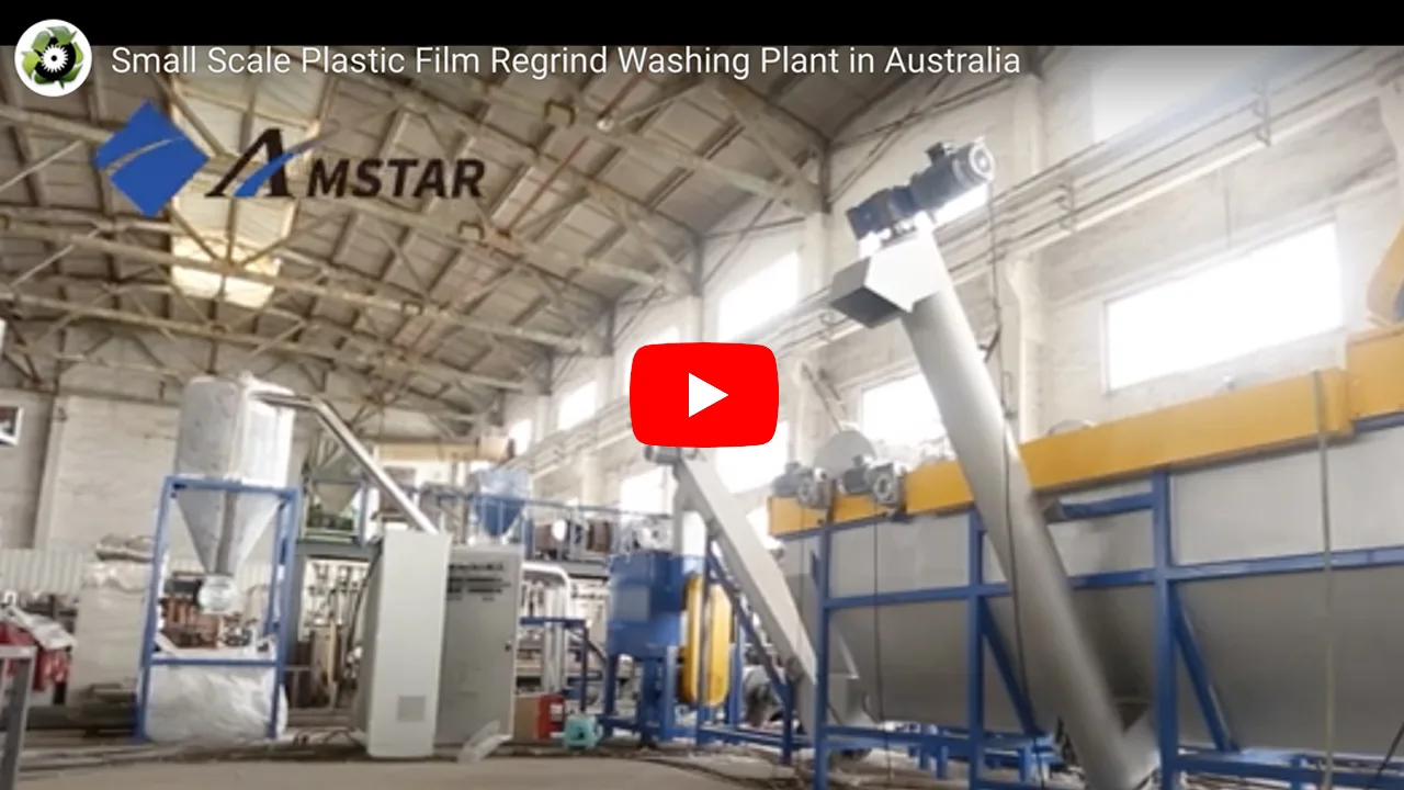 Small Scale Plastic Film Regrind Washing Plant in Australia