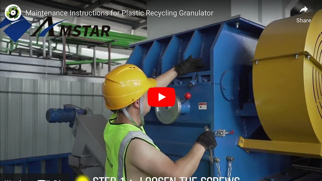Maintenance Instructions for Plastic Granulator