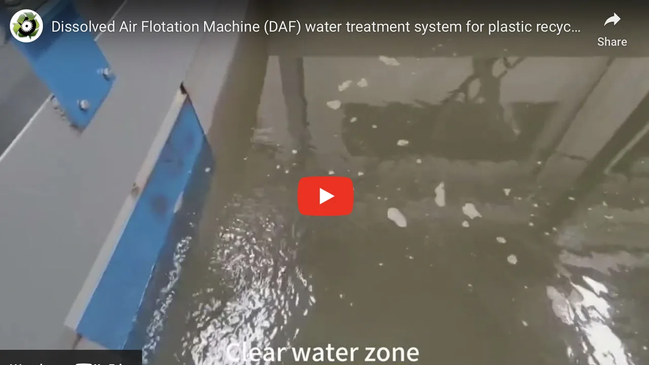 Dissolved Air Flotation Machine (DAF) water treatment system for plastic recycling plant in WA, USA
