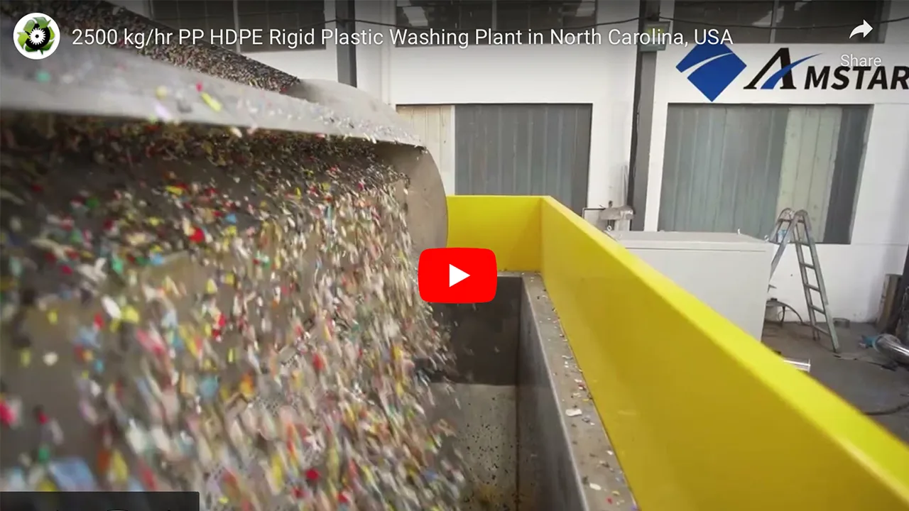 2500 kg/h PP HDPE Rigid Plastic Washing Plant in North Carolina, USA