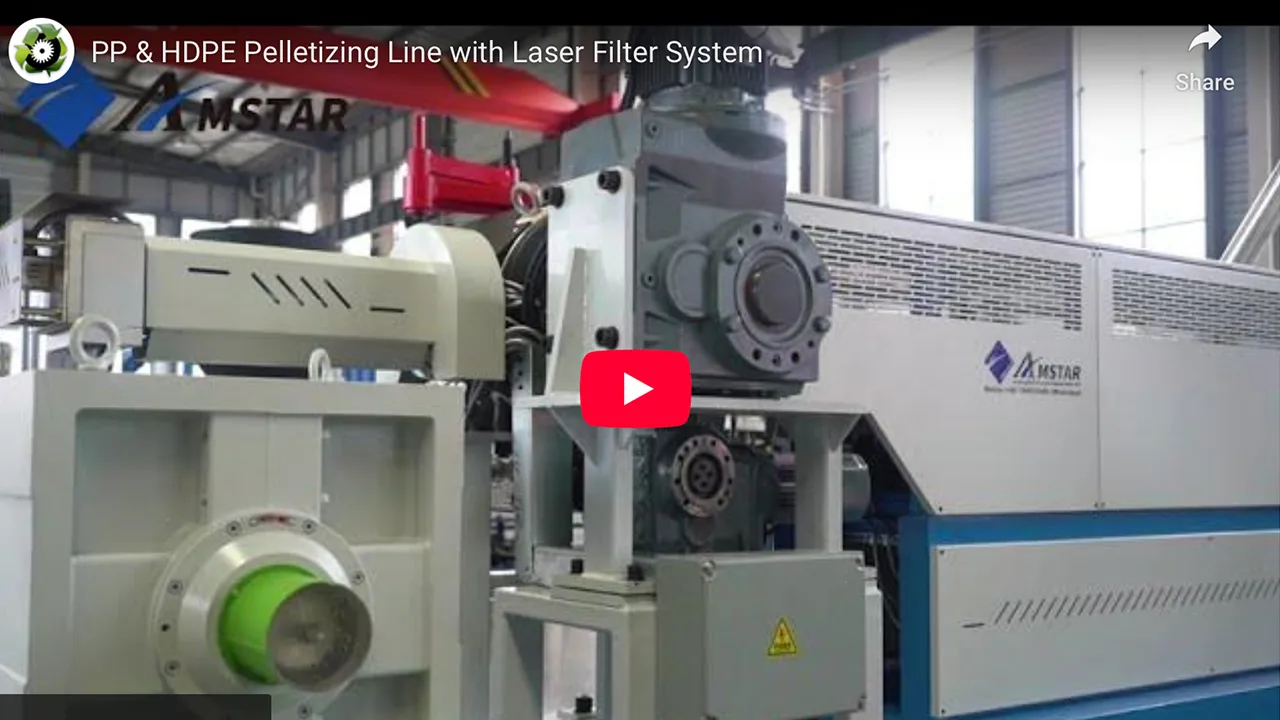 PP & HDPE Pelletizing Line with Laser Filter System