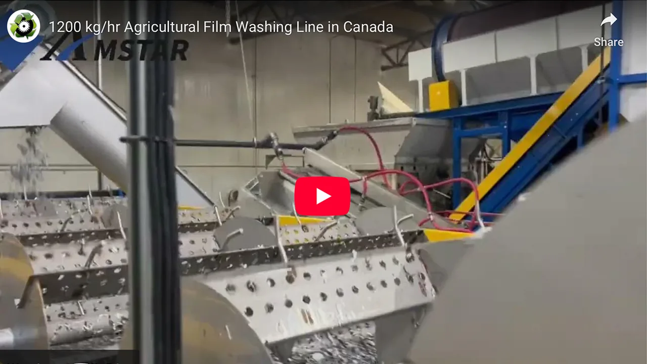 1200 kg/h Agricultural Film Washing Line in Canada