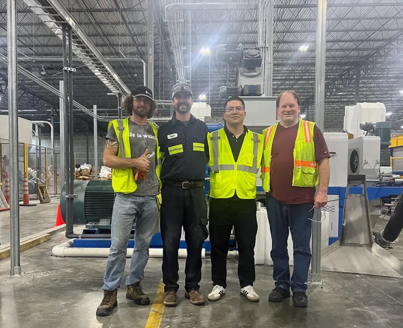 PP PE Plastic Film Shredding, Washing, and Squeezing Recycling Line – Texas, USA