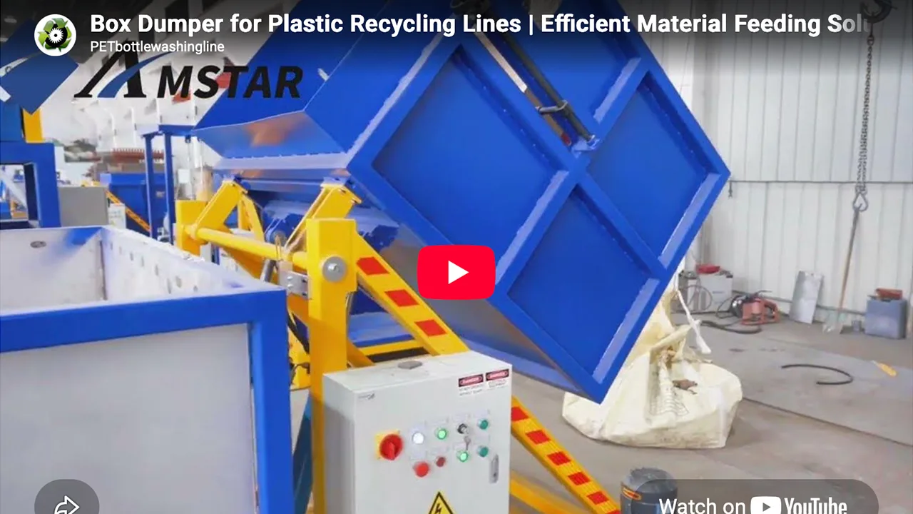 Box Dumper for Plastic Recycling Lines | Efficient Material Feeding Solution