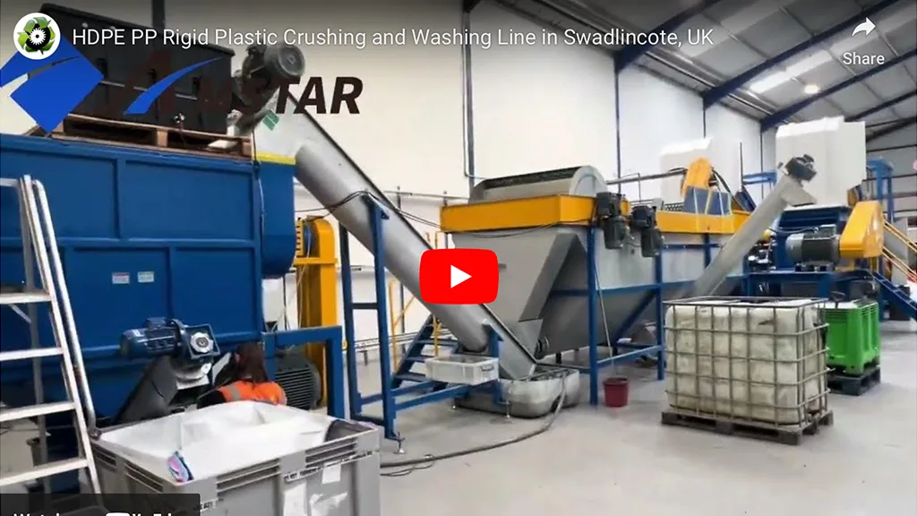 2 t/h PP HDPE Rigid Plastic Shredding and Washing Line In Swadlincote, UK (2024 Update)