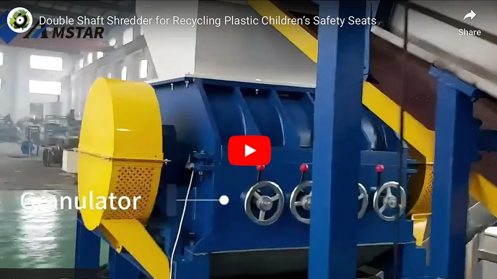 Double Shaft Shredder for Recycling Children’s Safety Seats