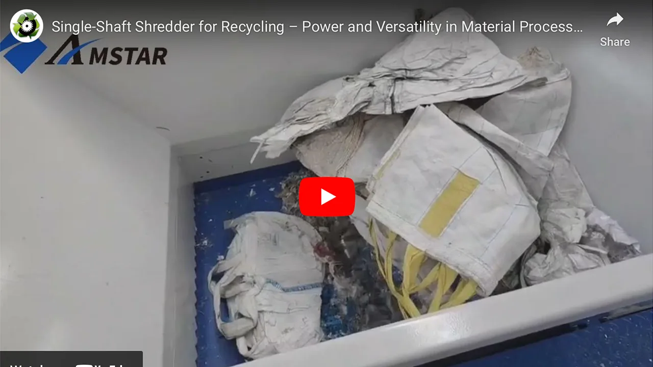 Single-Shaft Shredder – Power and Versatility in Material Processing