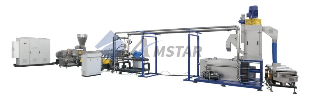 water cooling pelletizing system PET plastic flakes 03