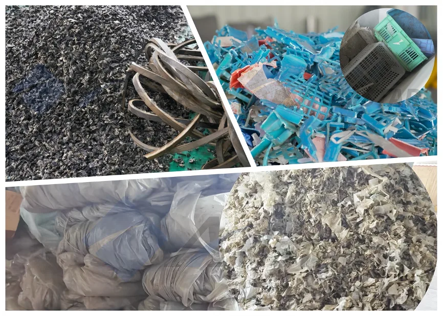 shredded plastic materials