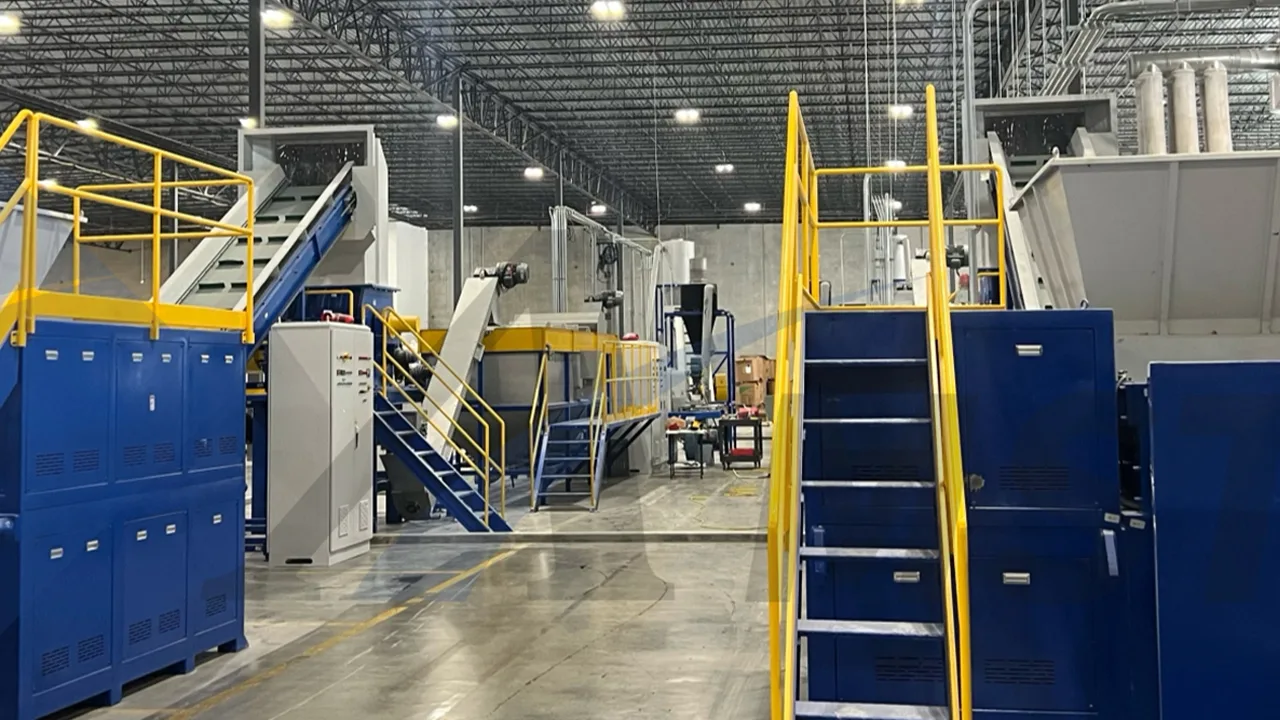 1000 kg/h PP PE Film Washing Pelletizing Line – Complete Recycling Solution for Film Waste