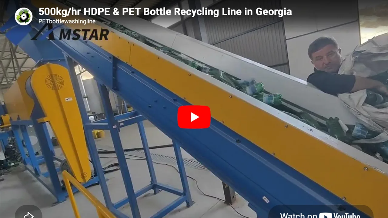 Complete HDPE & PET Bottle Recycling System Installation in Georgia