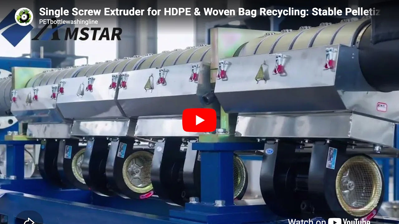 High-Performance Single Screw Extruder for Plastic Recycling and Continuous Processing