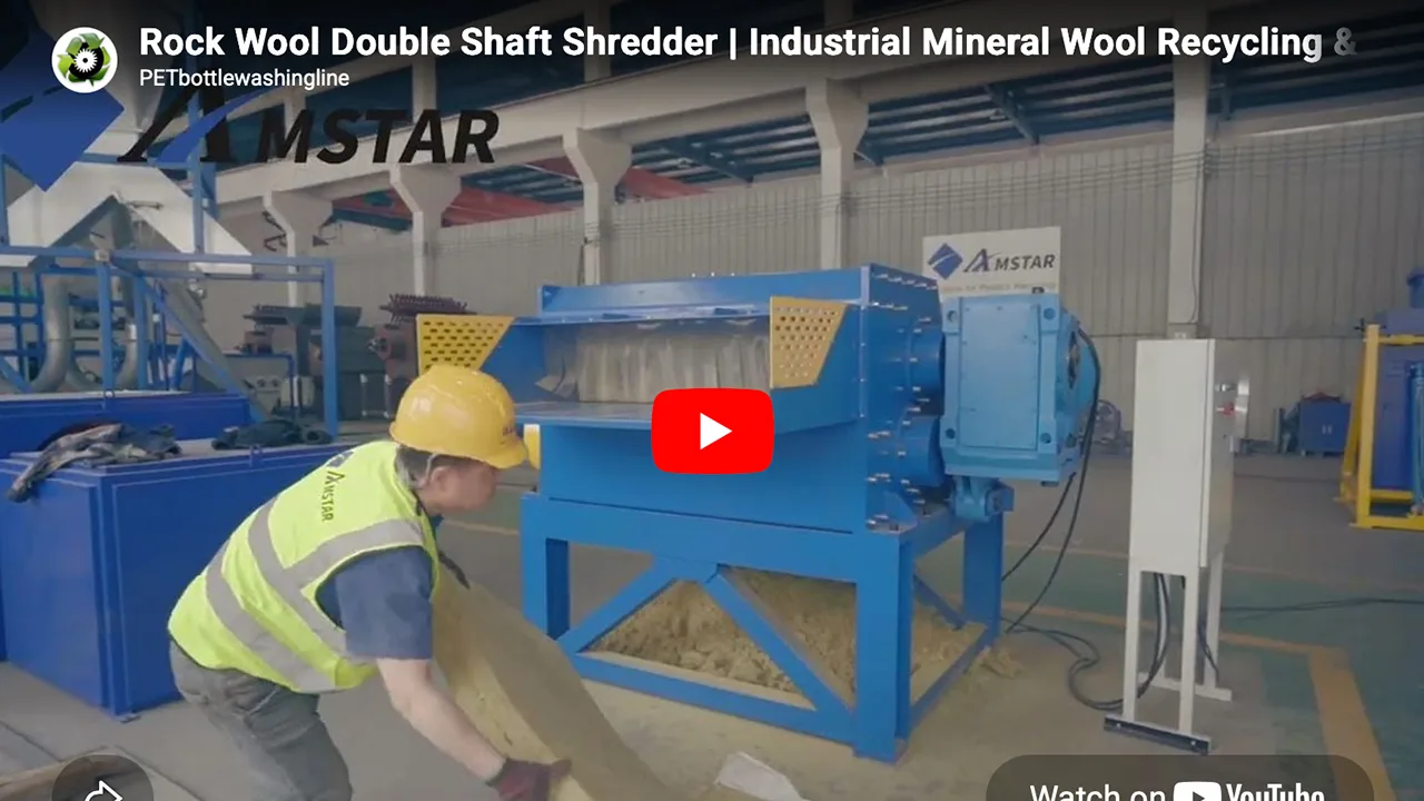 Rock Wool Double Shaft Shredder for Mineral Wool Recycling and Waste Volume Reduction