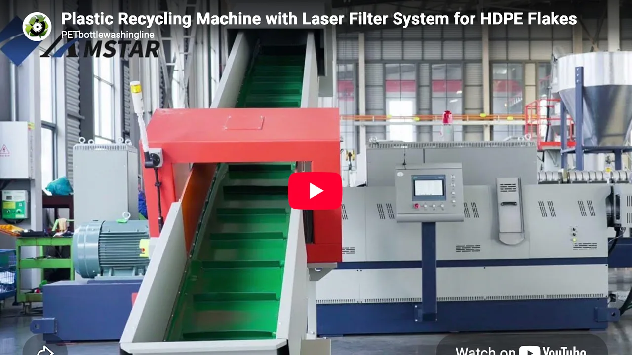 Plastic Recycling Machine with Laser Filter System for HDPE Flakes