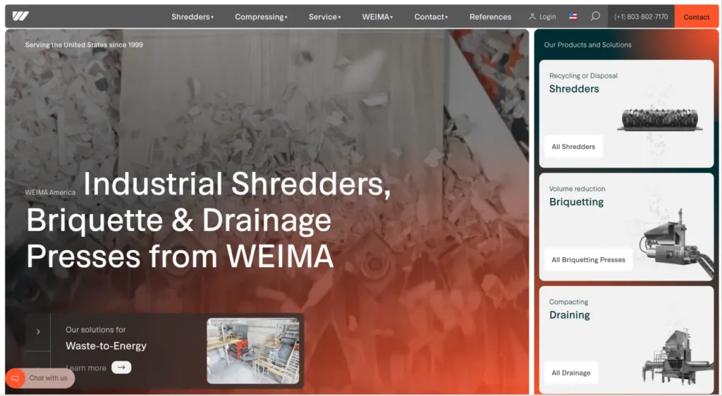 Weima homepage