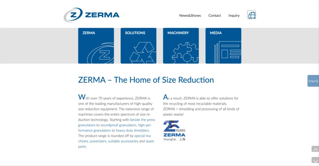 Zerma homepage