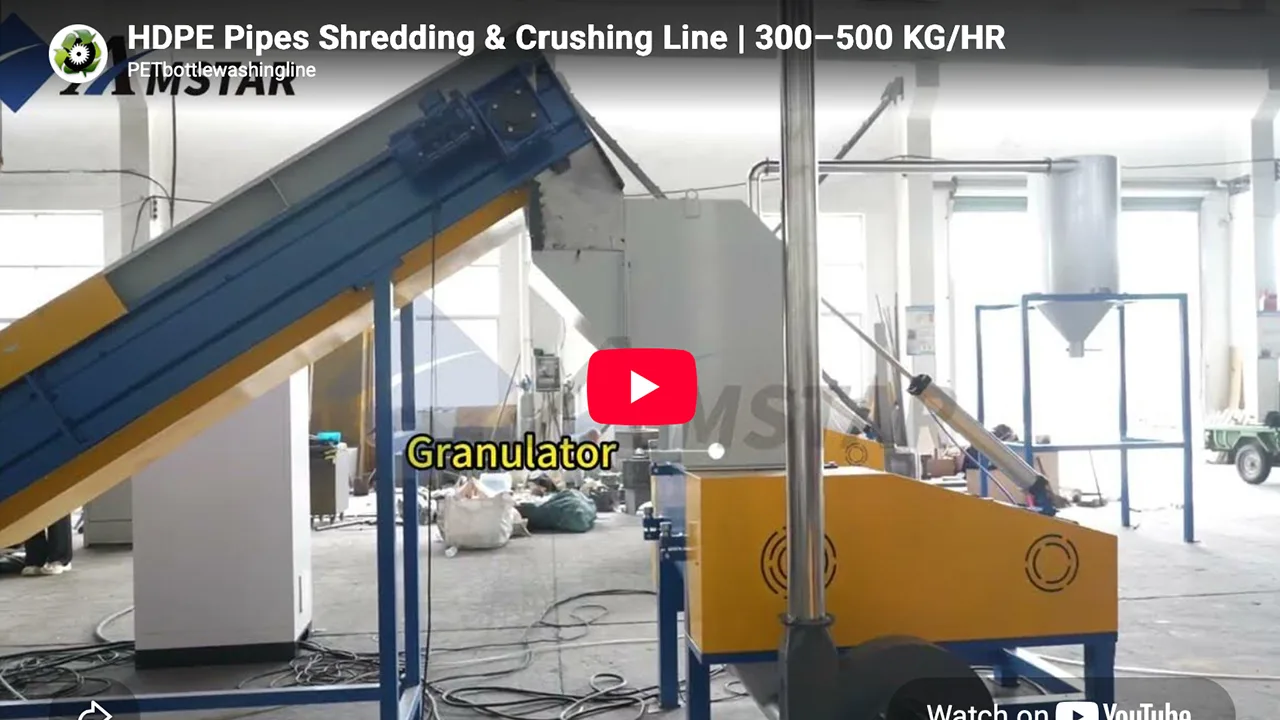 How to Efficiently Process Thick HDPE Pipes and Headstocks: The Ultimate 300–500 kg/h Shredding & Crushing Solution