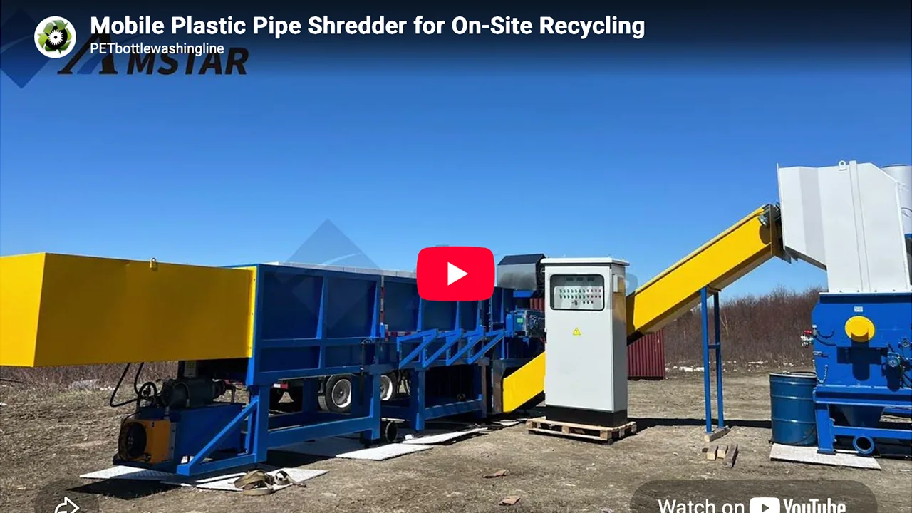 Mobile Plastic Pipe Shredder for On-Site Recycling