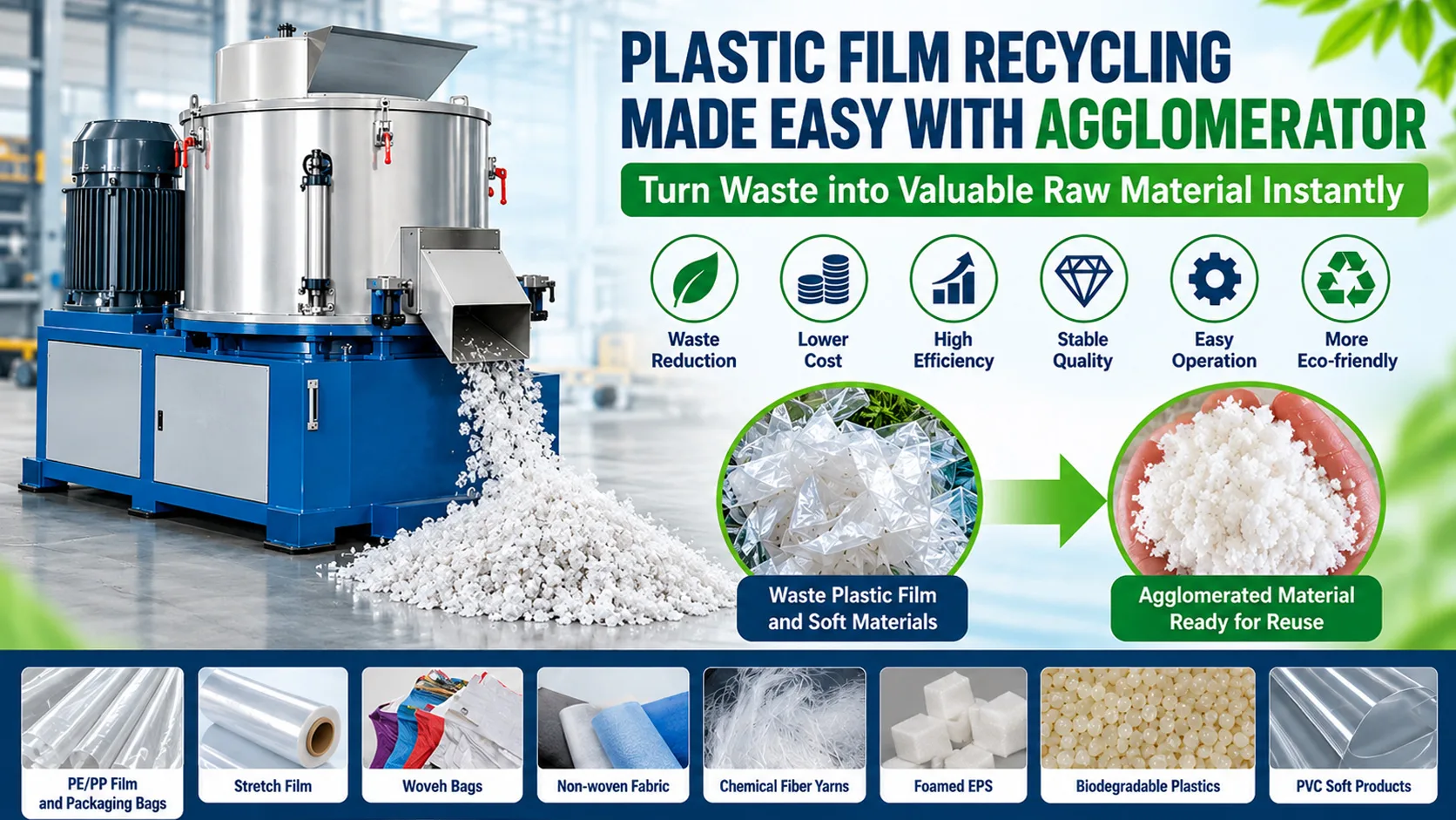 Plastic Agglomerator: An Efficient Solution for Recycling Plastic Film and Soft Materials