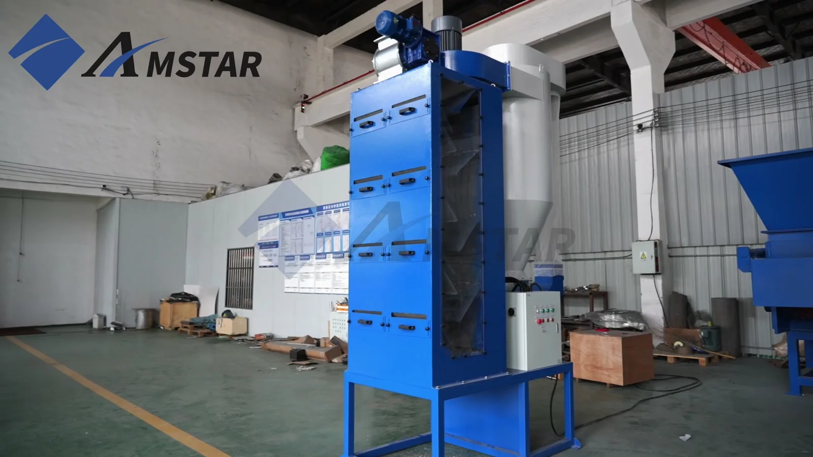 Amstar zig zag air separator with cyclone in the factory