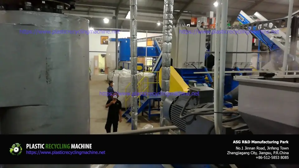 PET Flakes Hot Washer (updated) | Plastic Recycling Machine