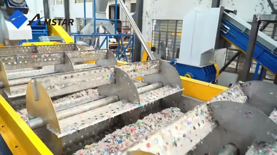 PP PE Plastic Film Shredding and Densifying Recycling Line