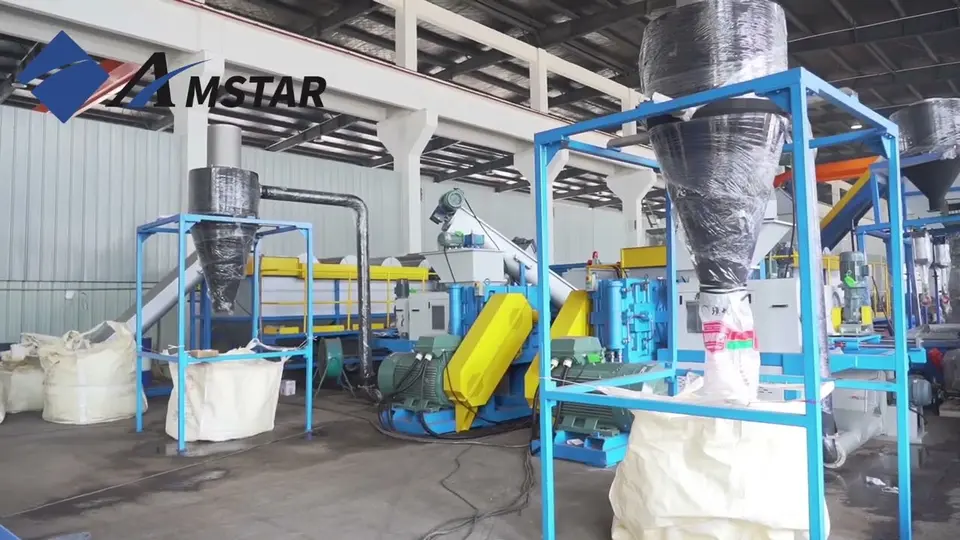 1000 kg/h PP PE Plastic Film Washing Line