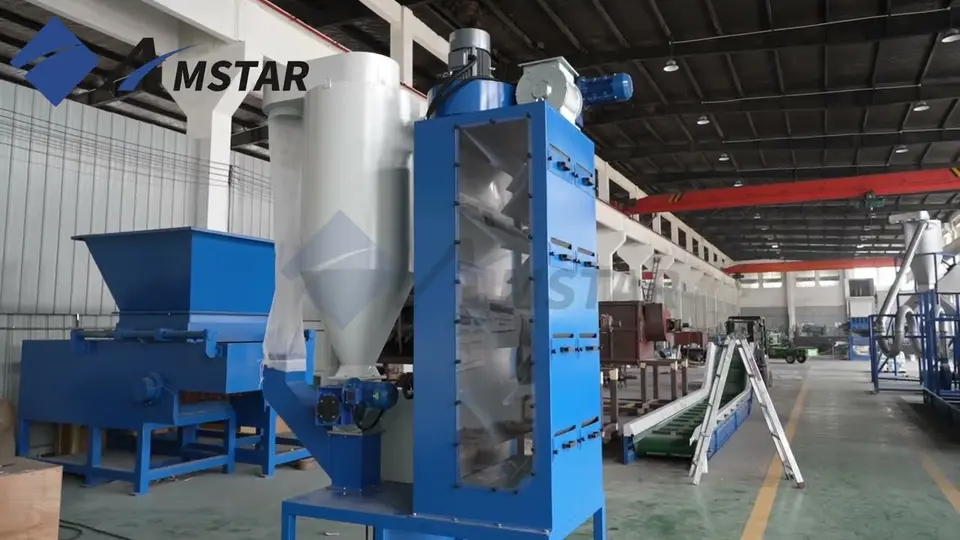 Zig Zag Air Separator for HDPE Flakes and Paper Label Separation