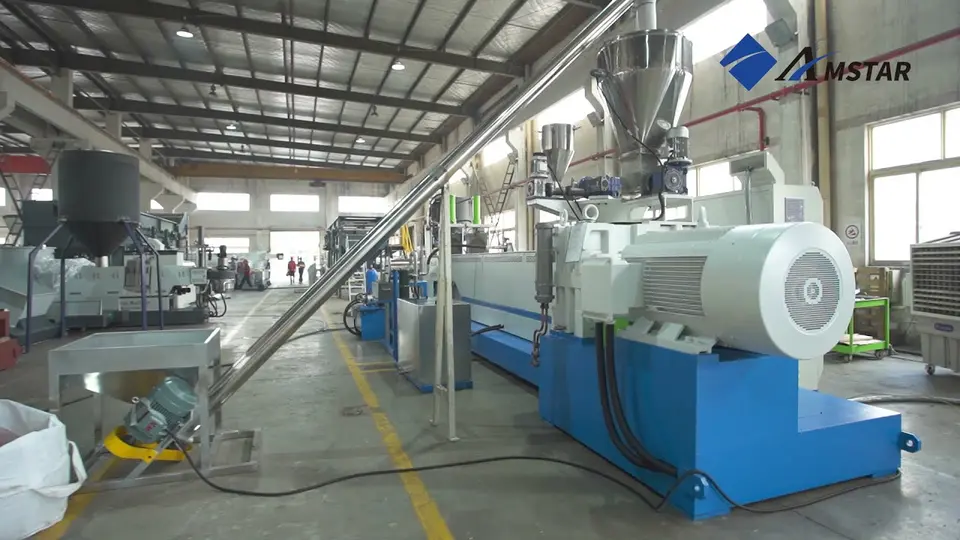 800 kg/h HDPE PP Rigid Plastic Flakes Pelletizing Line In WA, USA